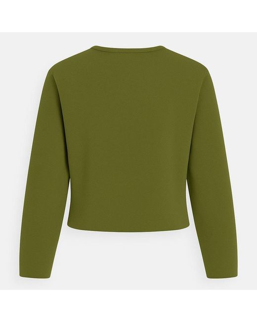 I Saw It First Green Statement Button Ribbed Cardigan