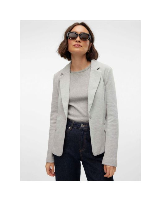 Vero Moda Gray Julia Ls Blazer