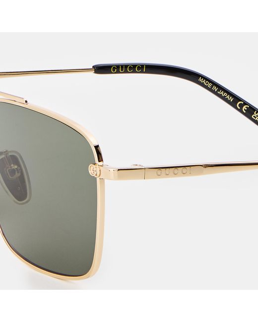 Gucci Metallic Rectangle Sunglasses for men
