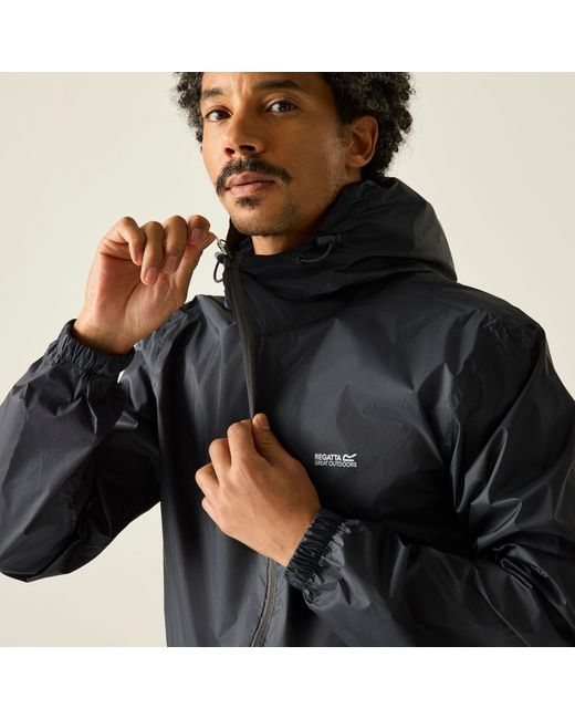 Regatta Black Pack It Iii Waterproof Jacket for men