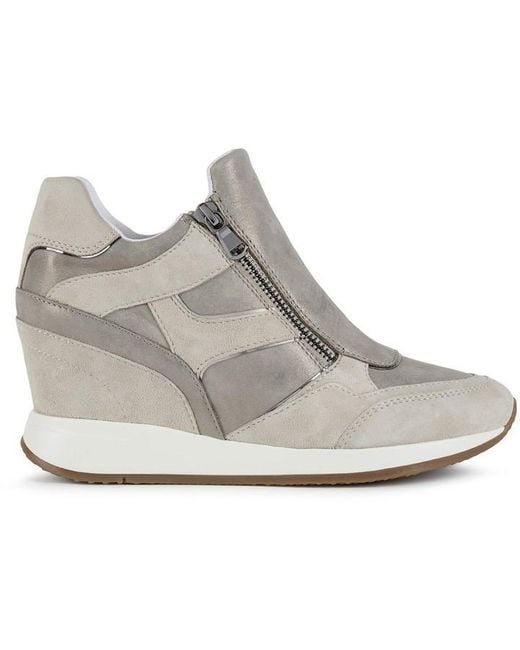 Geox Gray Nydame Wedge Sneaker