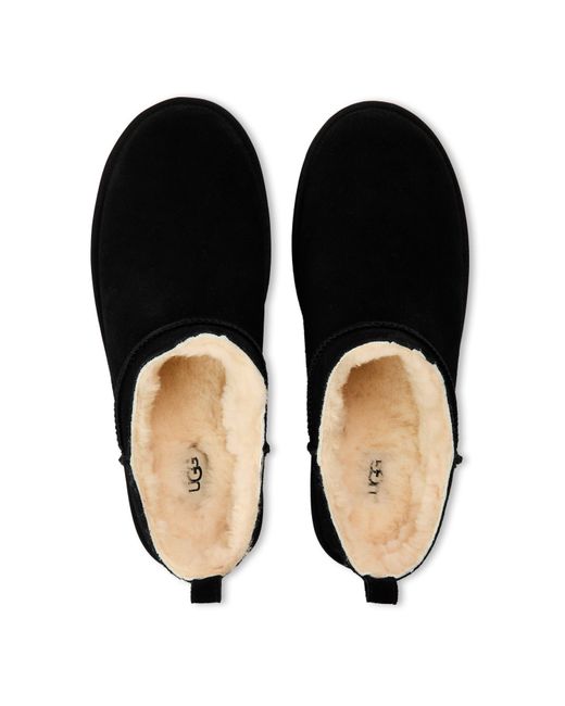 Ugg Black Classic Micro Snug Boots for men
