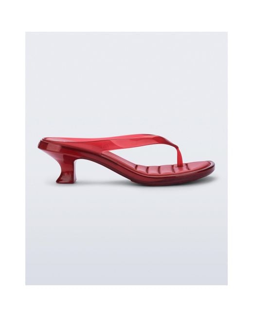 Melissa Red Thong Kitten Heel Sandal