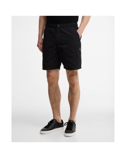 Barbour Black Inline Shorts for men