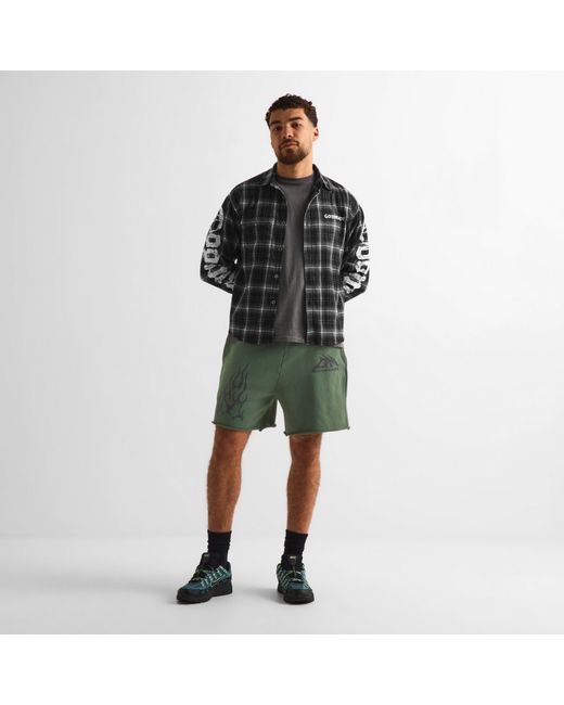 God Made Gray Long Sleeve Patterned Shirt for men