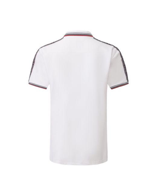 Pretty Green White Tape Polo for men