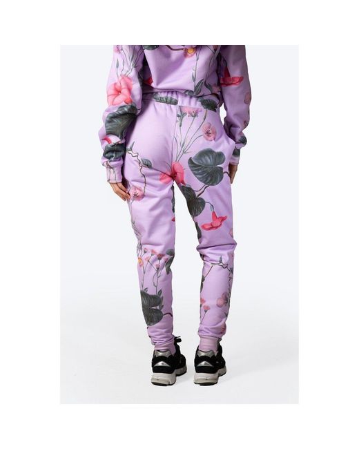 Hype Purple Scribble Closed Hem Woven Joggers
