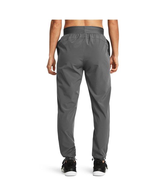 Under Armour Gray High Rise Woven Performance Tracksuit Bottom