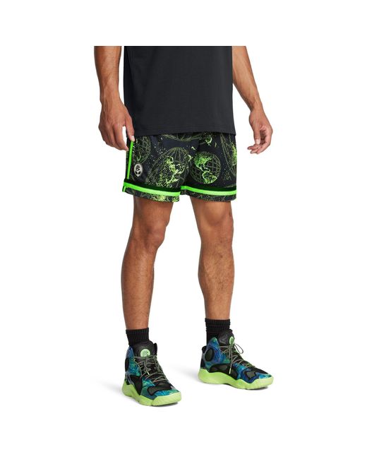 Under Armour Green Curry Statement Shorts for men