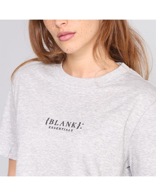 Blank Essentials Gray Blank E Core Puff Print T-Shirt Ladies