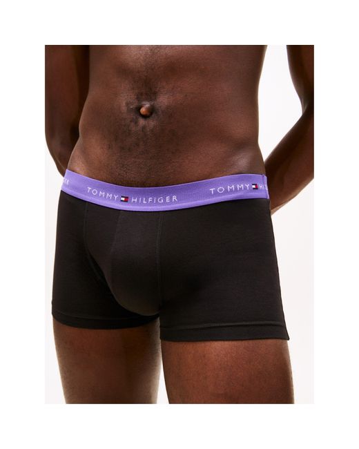 Tommy Hilfiger Blue 3-Pack Logo Waistband Trunks for men