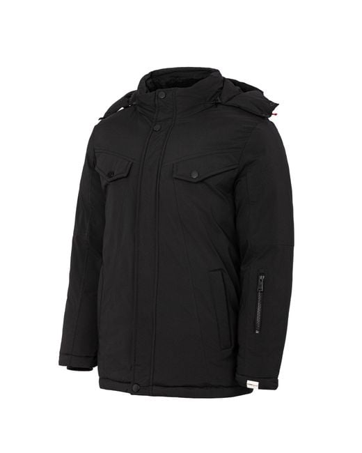 Lee Cooper Black Quilted Padded Puffer Jacket for men