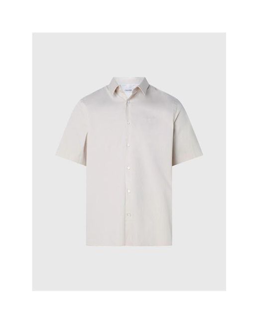 Calvin Klein White Poplin Shirt for men