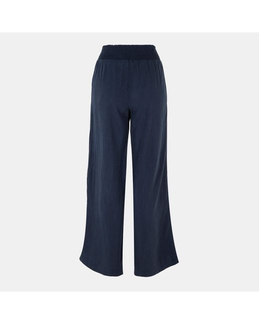 Bella Dahl Blue Smock Waist Wide Leg Trousers
