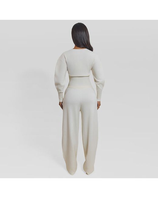 Mars the Label Gray Button Knitted Trousers