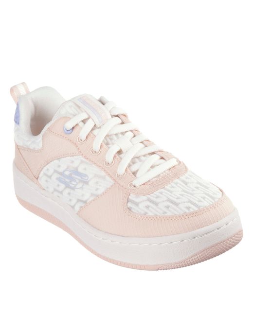 Skechers White Sprtcourt92 Classic Low-Top Trainers