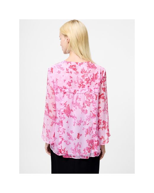French Connection Pink Isla Long-Sleeve Blouse