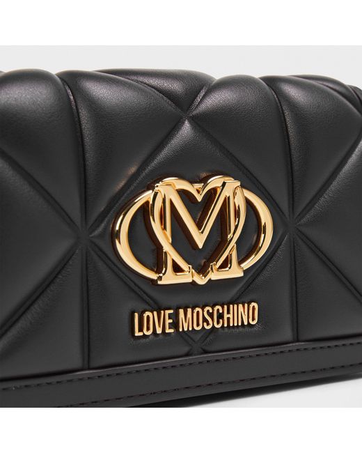 Love Moschino Black Quilted Cross Body Bags