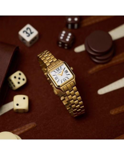 Timex Metallic Square Analogue Quartz Watch