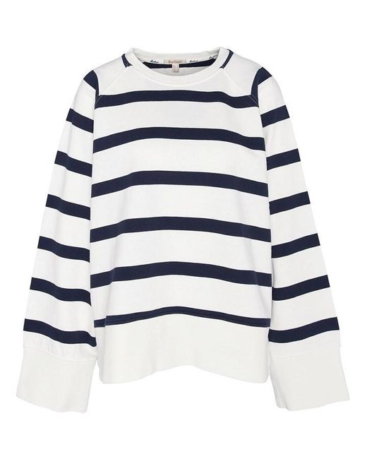 Barbour Blue Longfield Striped Sweatshirt