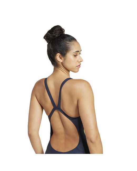 Adidas Blue Sh3.Ro Classic 3-Stripes Swimsuit