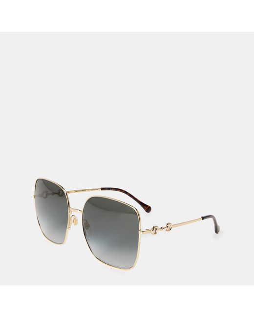 Gucci Gray Square Frame Sunglasses