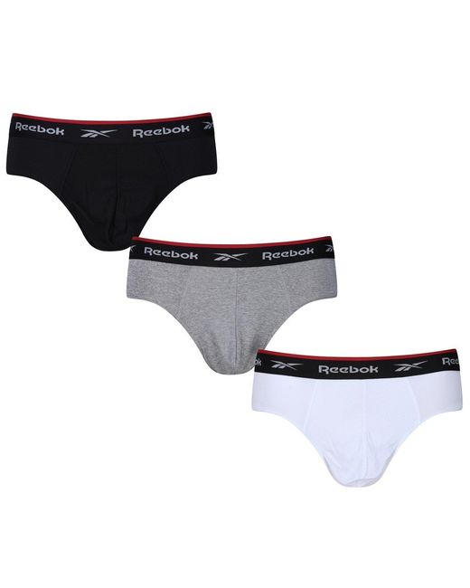 Reebok Black 3 Pack Performance Briefs for men