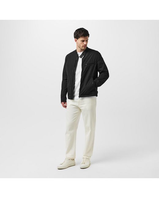 Belstaff Black Walkham Long Sleeve Full Zip Bomber Jacket for men