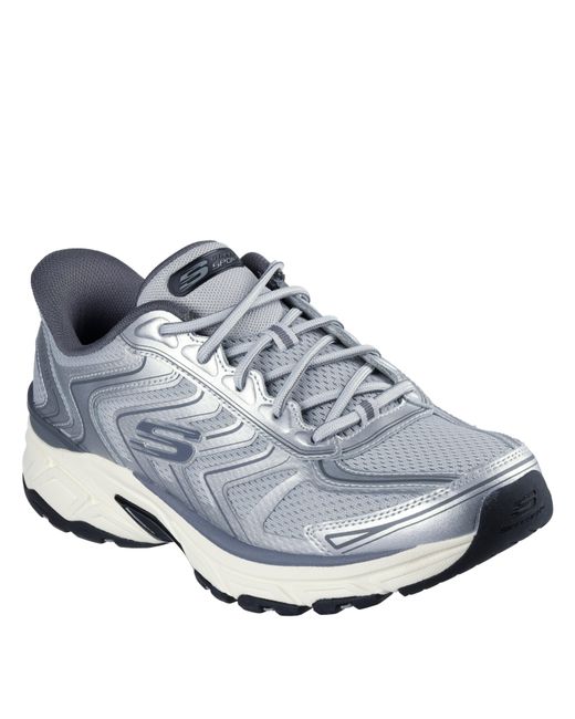 Skechers Blue Slip-Ins: Stamina Sport Retro Runners Trainers for men