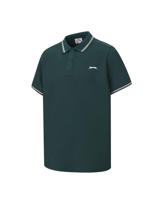 Slazenger 1881 Green Tipped Polo Shirt for men