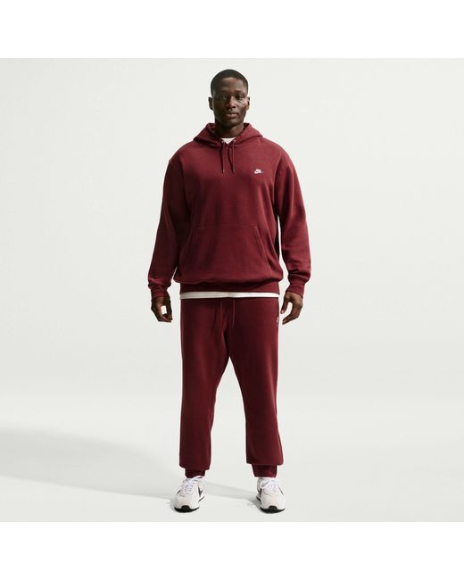 Nike Red Sportswear Club Fleece Jogging Pants for men
