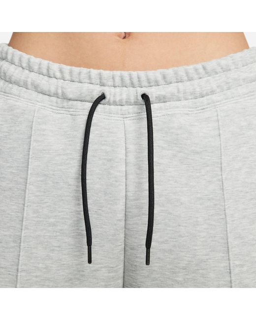 Nike Gray Sportswear Tech Fleece Mid-Rise Jogger Pants