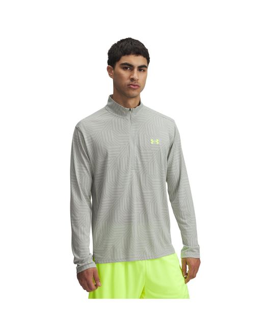 Under Armour Gray Tech Geotessa 1/4 Zip Fleece for men