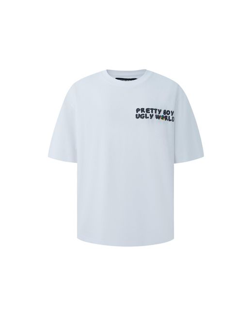 PRETTY BOY UGLY WORLD White The Regular Fit T-Shirt for men