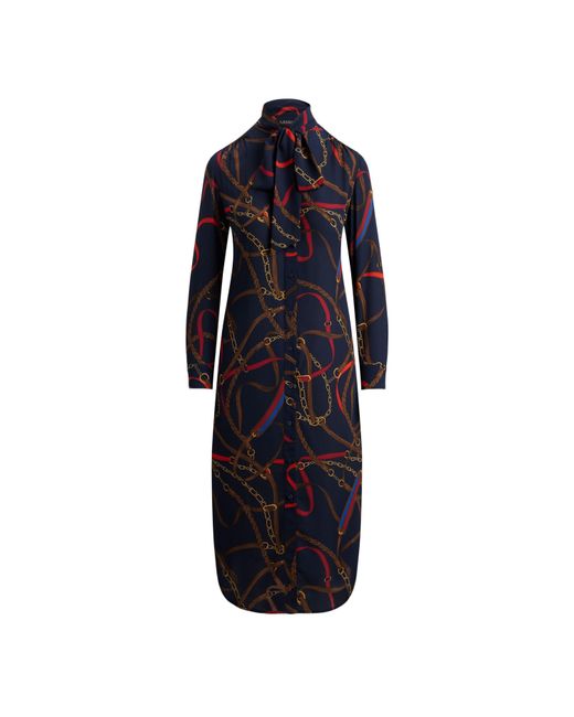 Ralph Lauren Blue Cadulah Mini Dress