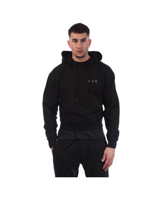 Off-White c/o Virgil Abloh Black Caravaggio Paint Over Hoodie for men