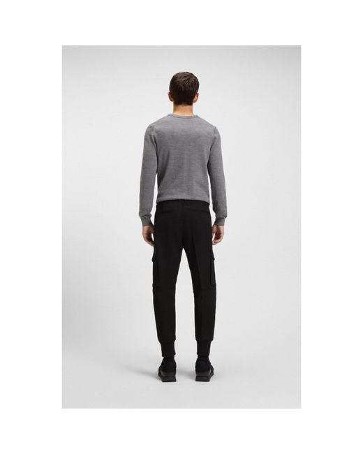 HUGO Black Glavin241 Slim Fit Cargo Trousers for men