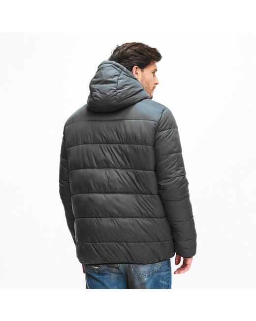 Barbour Blue Bobber Quilted Fixed Hood Short Puffer Jacket for men