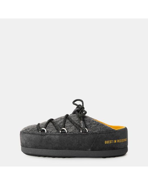 Moon Boot Black Knitted Snow Boots