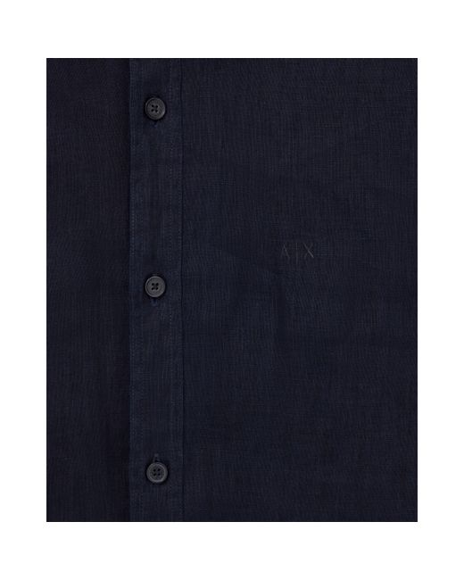 ARMANI EXCHANGE Blue Long Sleeve Oxford Shirt for men