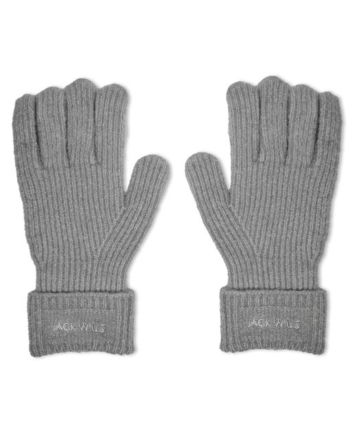Jack Wills Gray Jw Knitted Gloves