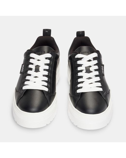 HUGO Black Lyssa Tenn Platform Trainers