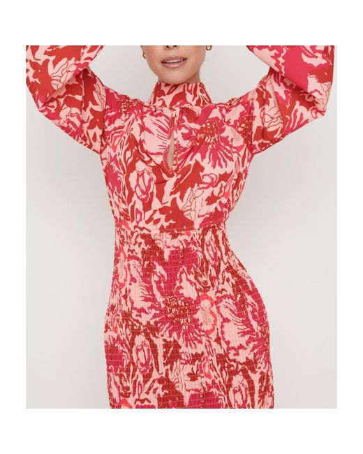 Pretty Lavish Red Emly Midaxi Bodycon Dress
