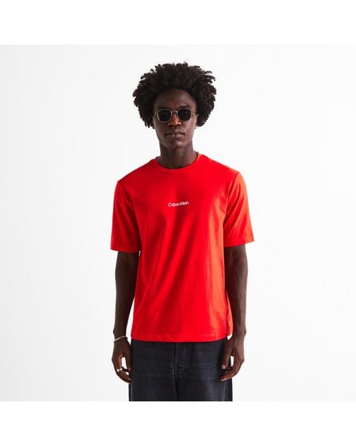 Calvin Klein Red Logo T-Shirt for men
