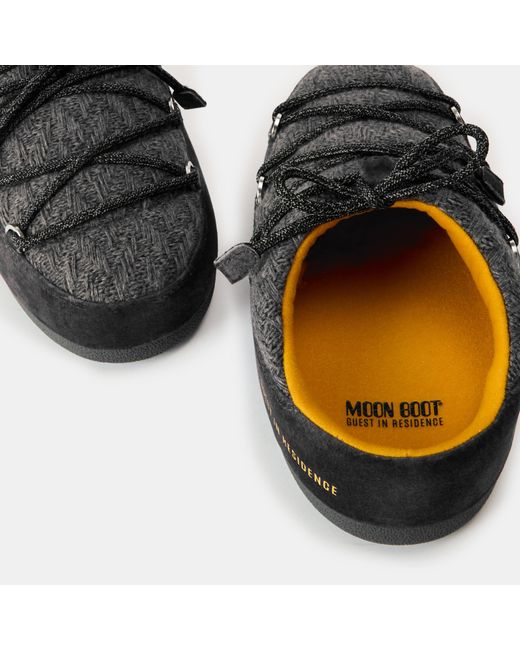 Moon Boot Black Knitted Snow Boots