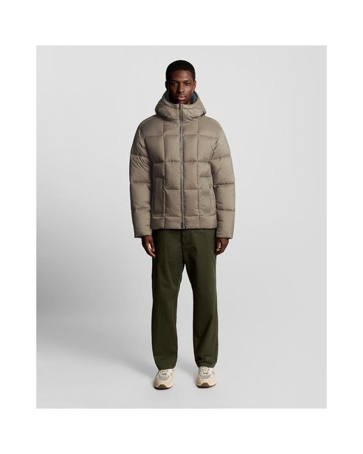 Lyle & Scott Natural Cocoon Long Puffer Jacket for men
