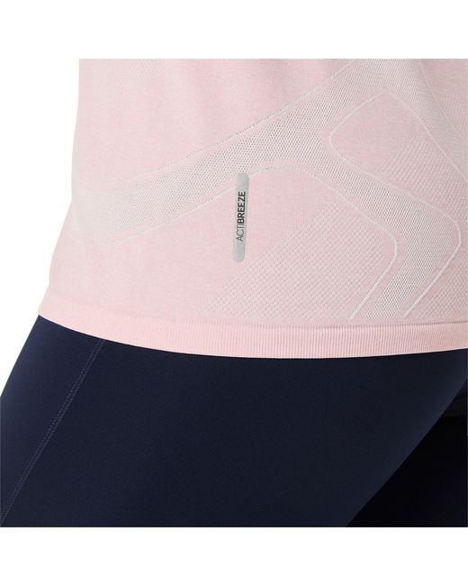Asics Pink Road Seamless Short Sleeve Performance Running Top