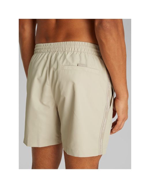 Calvin Klein Natural Medium Tape Swim Shorts for men