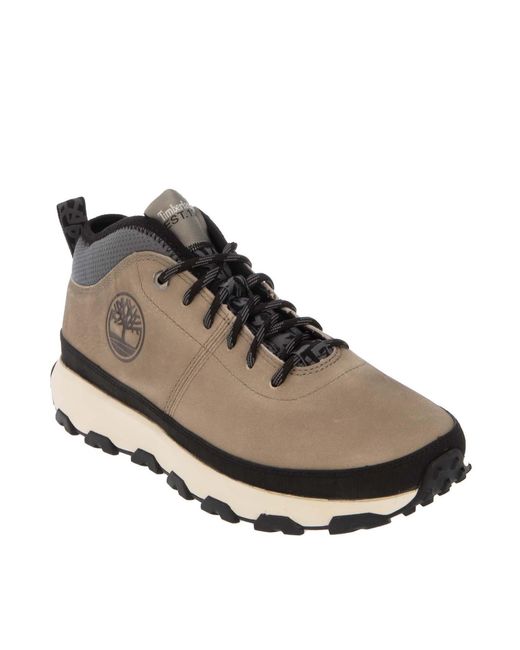 Timberland Brown Winsor Trail Mid Lace Trainers for men