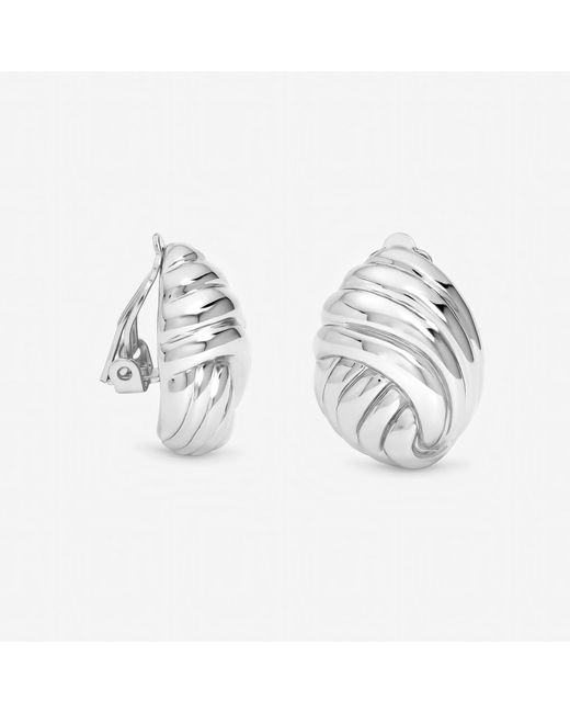 Jon Richard Metallic Plated Shell Clip Earrings